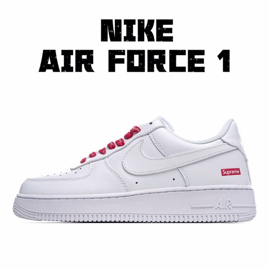 Nike Air Force 1 Low Supreme White Red CU9225-100 Unisex Casual Shoes