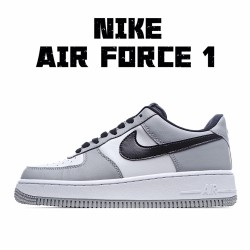 Nike Air Force 1 Low Unisex 554724 091 White Gray Black Running Shoes 