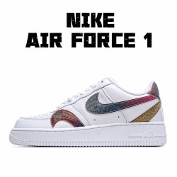 Nike Air Force 1 Low Unisex CK7214 101 White Multi Running Shoes 