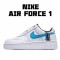 Nike Air Force 1 Low White Blue Running Shoes CK6924 100 Unisex 