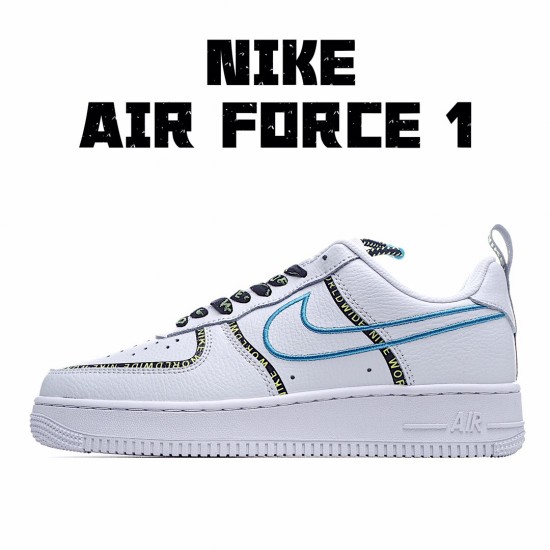 Nike Air Force 1 Low White Blue Running Shoes CK7213 100 Unisex 