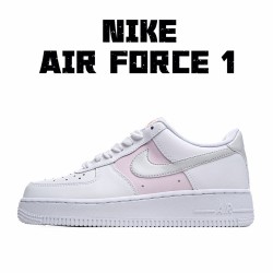 Nike Air Force 1 Low White Pink Silver CZ0369-100 Womens Casual Shoes