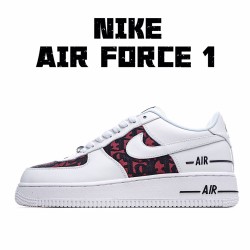 Nike Air Force 1 Low White Red Black CJ1379 100 AF1 Unisex 