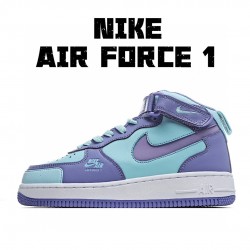 Nike Air Force 1 Mid Blue Ltblue White CV3039-107 Unisex Casual Shoes