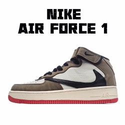 Nike Air Force 1 Mid Brown Beige 804609-159 Unisex Casual Shoes