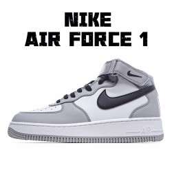 Nike Air Force 1 Mid Gray Black White 554724 092 AF1 Unisex Running Shoes 