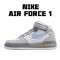 Nike Air Force 1 Mid Grey Blue White BC9925-102 Womens Casual Shoes