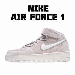 Nike Air Force 1 Mid Suede Black Beige 315115-155 Unisex Running Shoes