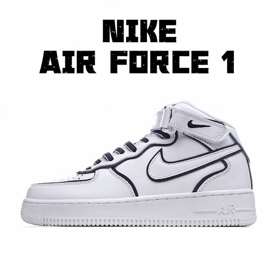 Nike Air Force 1 Mid White Black 3M 368732-810 Unisex Casual Shoes