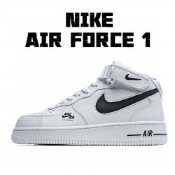 Nike Air Force 1 Mid White Black CV3039-108 Unisex Casual Shoes