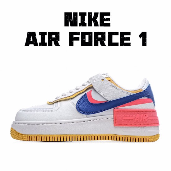 Nike WMNS Air Force 1 Shadow White Blue Red Running Shoes CI0919 105 Womens 