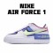 Nike WMNS Air Force 1 Shadow Womens CJ1641 100 Blue Yellow White Running Shoes 