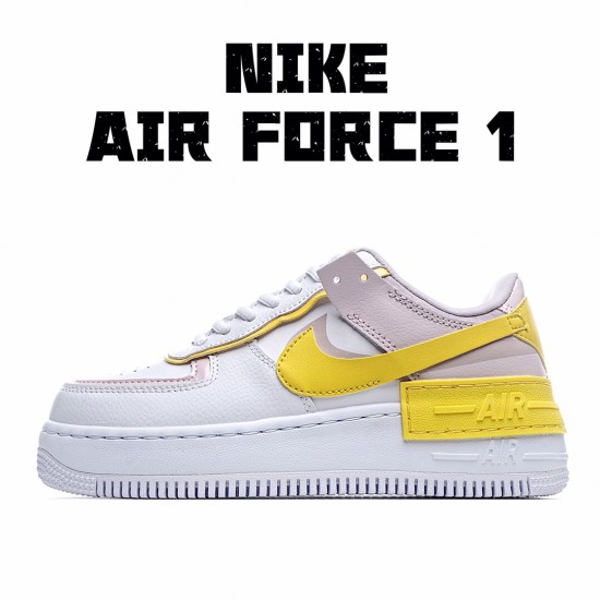 Nike WMNS Air Force 1 Shadow Yellow White Pink Running Shoes CJ1641 102 AF1 Womens 