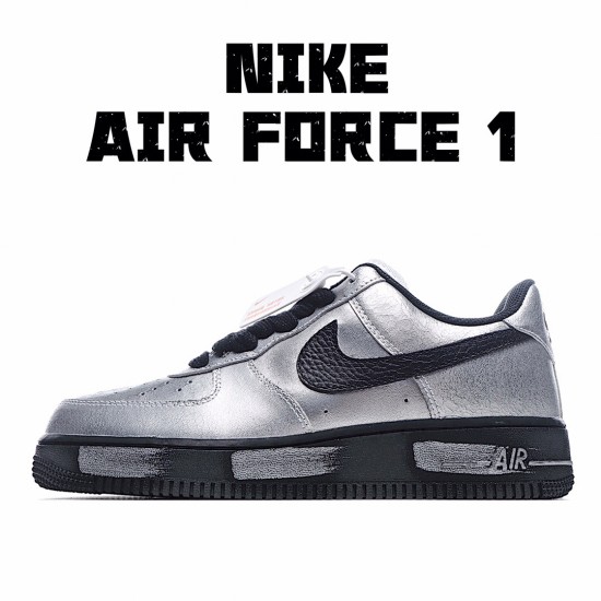 Peaceminusone x Nike Air Force 1 Unisex AQ3692 100 Black Silver Running Shoes 