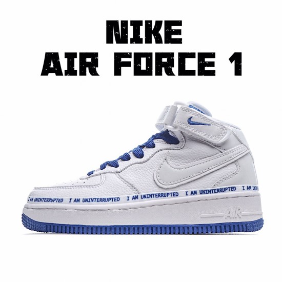 Uninterrupted x Air Force 1 More Than White Blue Running Shoes CT1206 600 Unisex AF1 