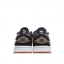 Air Jordan 1 Low Black Gold Casual Shoes 554723 032 Unisex AJ1 jordan 