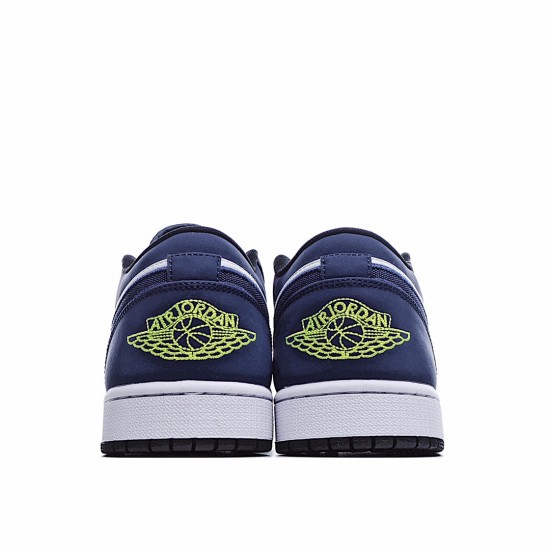 Air Jordan 1 Low Blue White Casual Shoes 553558 405 Unisex AJ1 Jordan 