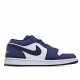 Air Jordan 1 Low Blue White Casual Shoes 553558 405 Unisex AJ1 Jordan 