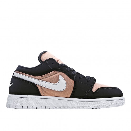 Air Jordan 1 Low Gold White Black 554723 090 Jordan AJ1 Womens Casual Shoes 