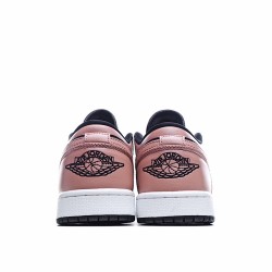 Air Jordan 1 Low Pink Black Casual Shoes Unisex 553558 034 AJ1 Jordan 