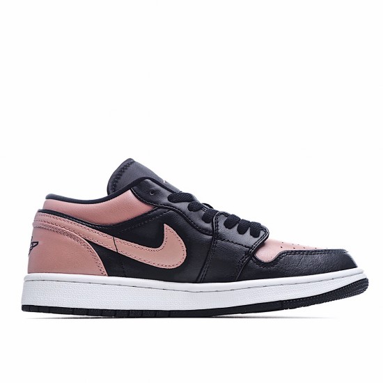 Air Jordan 1 Low Pink Black Casual Shoes Unisex 553558 034 AJ1 Jordan 