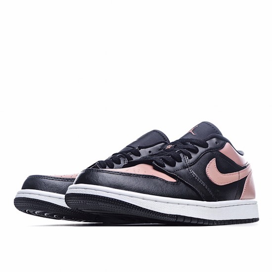 Air Jordan 1 Low Pink Black Casual Shoes Unisex 553558 034 AJ1 Jordan 