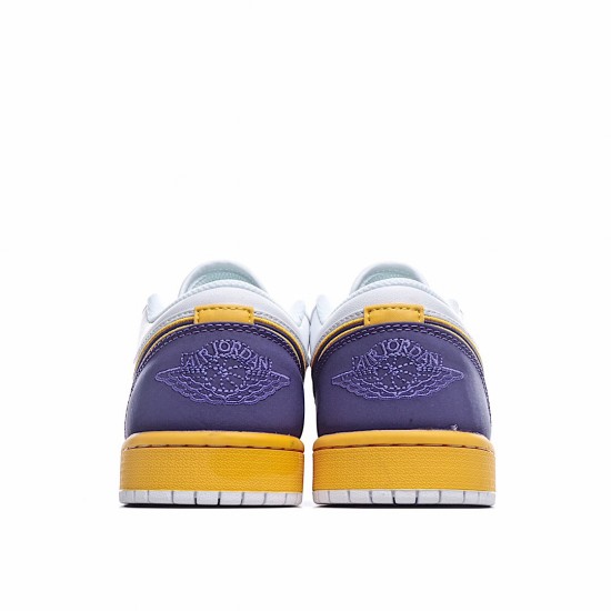 Air Jordan 1 Low White Gold Purple Casual Shoes AJ1 AV7869 210 Unisex Jordan 