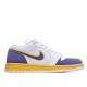 Air Jordan 1 Low White Gold Purple Casual Shoes AJ1 AV7869 210 Unisex Jordan 