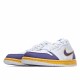 Air Jordan 1 Low White Gold Purple Casual Shoes AJ1 AV7869 210 Unisex Jordan 