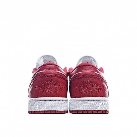 Air Jordan 1 Low Whtie Red Casual Shoes 553558 611 Unisex AJ1 Jordan 