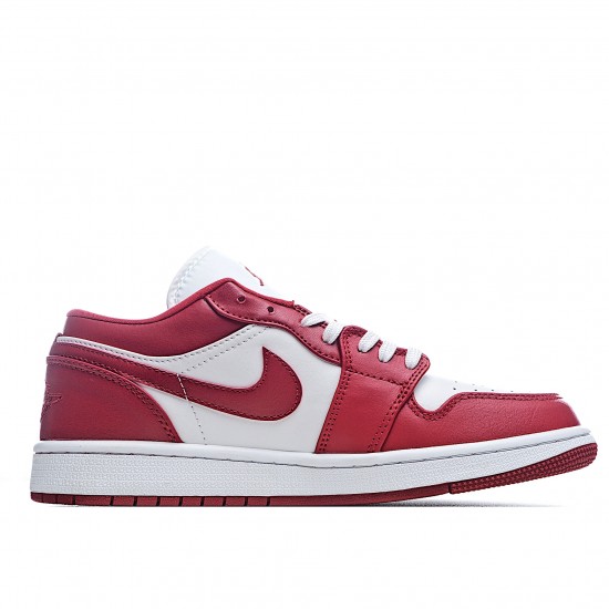 Air Jordan 1 Low Whtie Red Casual Shoes 553558 611 Unisex AJ1 Jordan 