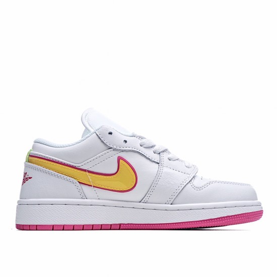 Air Jordan 1 Low Whtie Yellow Casual Shoes CV4610 100 Unisex AJ1 Jordan 