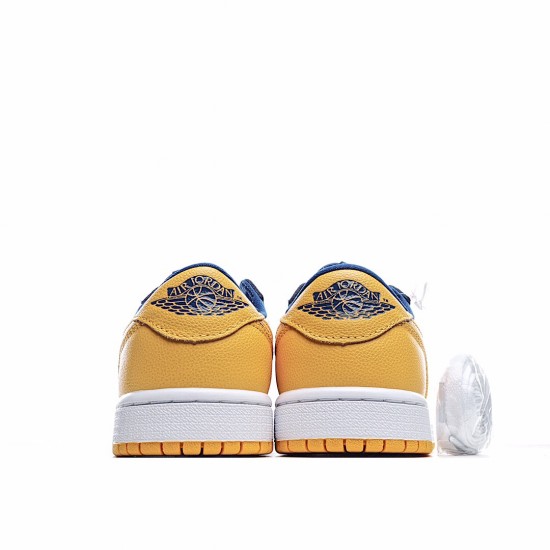 Air Jordan 1 Low Yellow Black Blue Casual Shoes CZ6909 200 Womens Jordan 