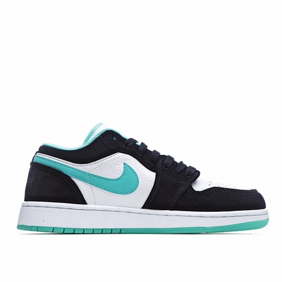 Air Jordan 1 Low Black White Blue CQ9828-131 Unisex Running Shoes