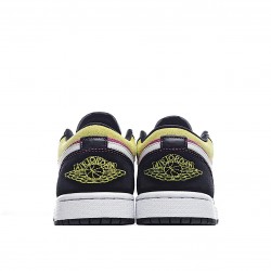 Air Jordan 1 Low Black Yellow Gray Casual Shoes CW5564 001 Unisex AJ1 Jordan 