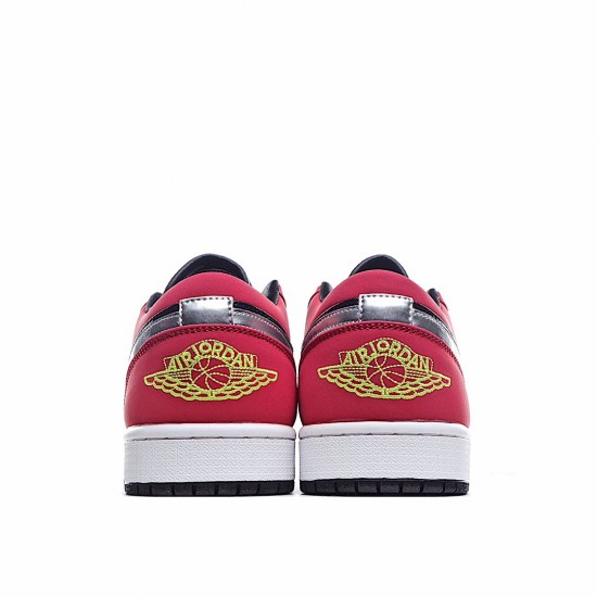 Air Jordan 1 Low Red Black Casual Shoes 553558 036 AJ1 Unisex Jordan 