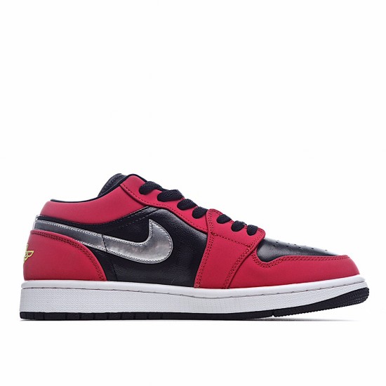 Air Jordan 1 Low Red Black Casual Shoes 553558 036 AJ1 Unisex Jordan 