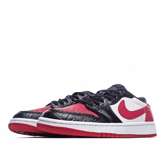 Air Jordan 1 Low Red White Black CW0192-200 Unisex Running Shoes