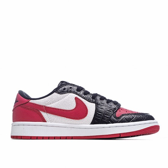 Air Jordan 1 Low Red White Black CW0192-200 Unisex Running Shoes