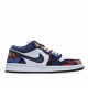 Air Jordan 1 Low Sweater Casual Shoes CZ6491 142 White Blue Unisex AJ1 Jordan 