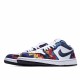 Air Jordan 1 Low Sweater Casual Shoes CZ6491 142 White Blue Unisex AJ1 Jordan 