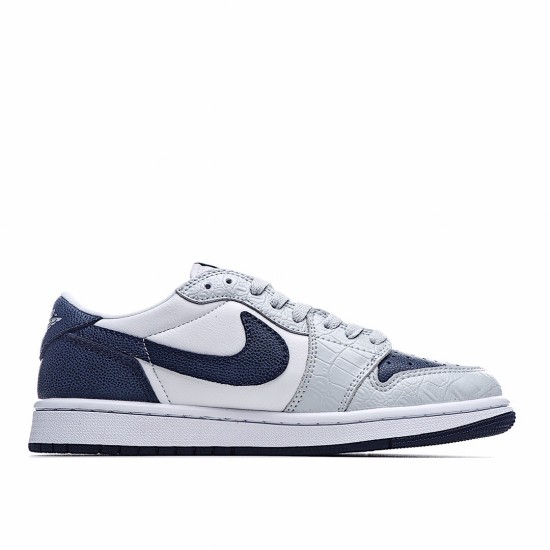 Air Jordan 1 Low White Blue Jordan CW8576 200 Unisex AJ1 Casual Shoes 