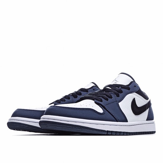 Air Jordan 1 Low White Deep Blue Casual Shoes 309192 101 AJ1 Unisex Jordan 