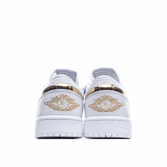 Air Jordan 1 Low White Gold Casual Shoes AJ1 CZ4776 100 Unisex Jordan 