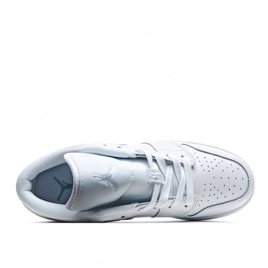 Air Jordan 1 Low White Neon Jordan CW7035 100 Womens AJ1 Casual Shoes 