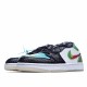 Air Jordan 1 Low Whtie Black Multi Casual Shoes CW7309 099 Unisex AJ1 Jordan 