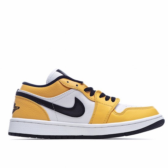 Air Jordan 1 Low Yellow White Black Casual Shoes CZ4776 107 AJ1 Unisex Jordan 