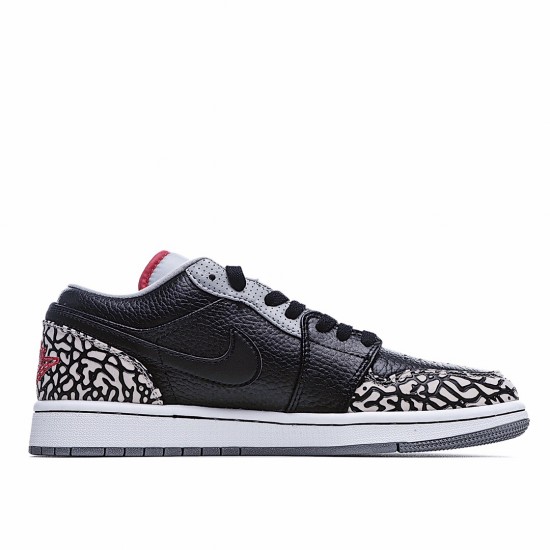 Air Jordan1 Retro Low Black Gray Casual Shoes 350571 061 AJ1 Unisex Jordan 