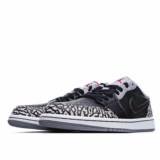 Air Jordan1 Retro Low Black Gray Casual Shoes 350571 061 AJ1 Unisex Jordan 