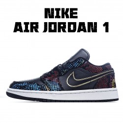 Air Jordan 1 Low BHM Black Casual Shoes CW5580 001 Unisex AJ1 Jordan 